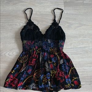 Free People Floral Tank